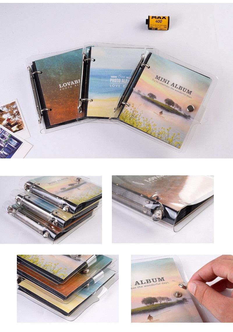 Album photo de la série Lumière et Ombre, Range-cartes postales, Souvenirs de 3 pouces, 100 pochettes pour papier photo Fujifilm Mini, Albums de scrapbooking pour bébé et famille, Cadeaux mémorables à faire soi-même pour les proches