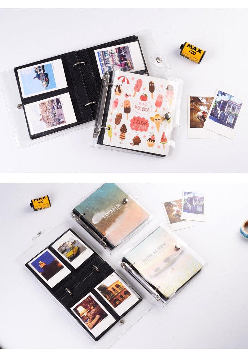 Album photo de la série Lumière et Ombre, Range-cartes postales, Souvenirs de 3 pouces, 100 pochettes pour papier photo Fujifilm Mini, Albums de scrapbooking pour bébé et famille, Cadeaux mémorables à faire soi-même pour les proches