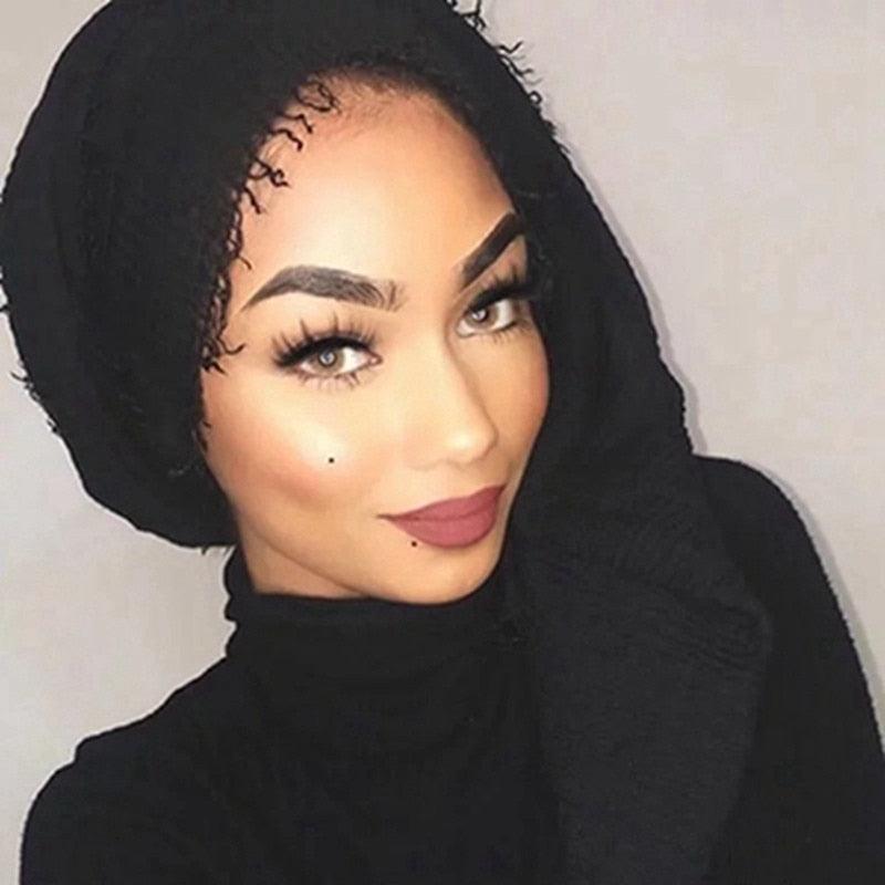 Écharpe légère et douce de mode, en coton et lin froissé, châle, hijab pour femme musulmane, turbans, vêtements islamiques, couvre-chef pour femme