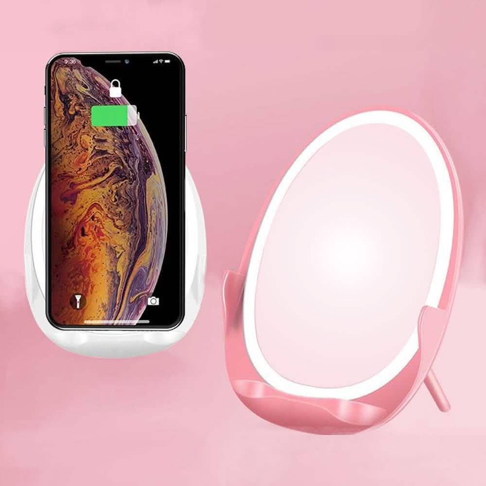 Miroir de chargement sans fil Qi LED lumineux