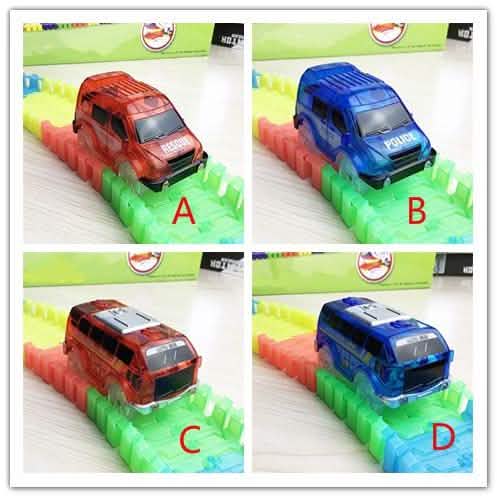 Voiture de course avec 5 lumières LED clignotantes pour circuit lumineux