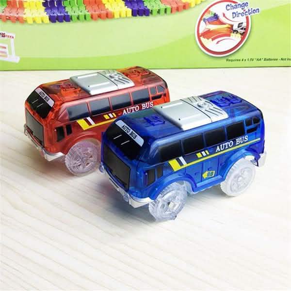 Voiture de course avec 5 lumières LED clignotantes pour circuit lumineux