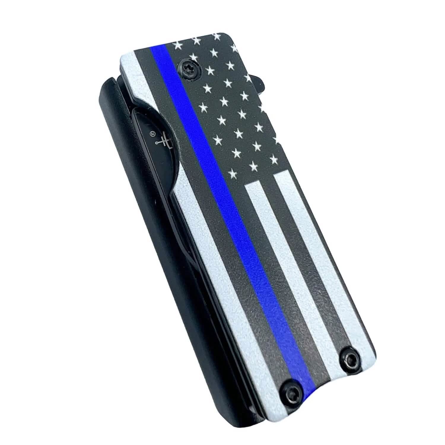 Étui pour briquet et couteau de poche assisté par ressort