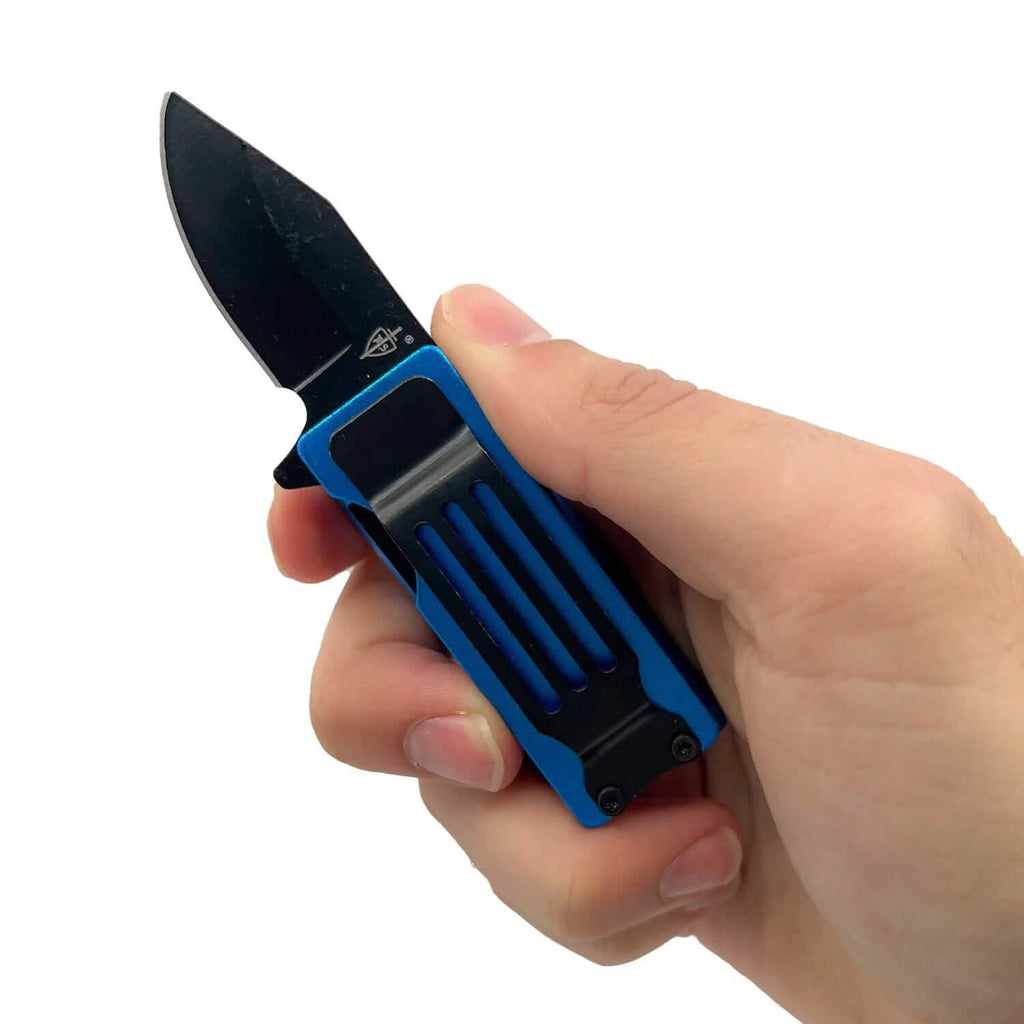 Étui pour briquet et couteau de poche assisté par ressort