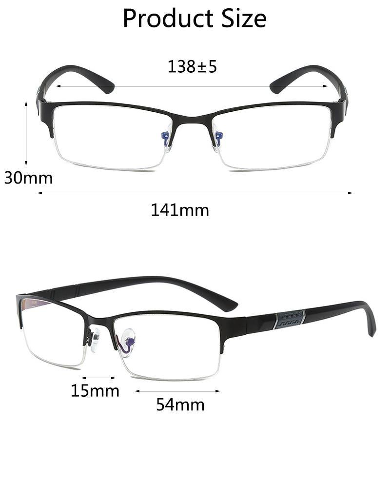 Lunettes de lecture semi-cerclées en alliage léger pour hommes et femmes avec demi-monture de qualité Lunettes de lecture pour hommes Nouvelle monture rétro
