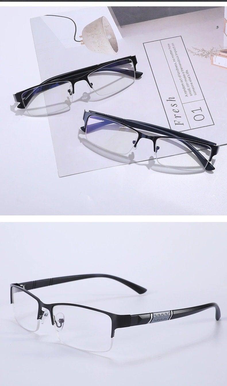 Lunettes de lecture semi-cerclées en alliage léger pour hommes et femmes avec demi-monture de qualité Lunettes de lecture pour hommes Nouvelle monture rétro
