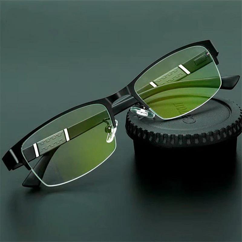 Lunettes de lecture semi-cerclées en alliage léger pour hommes et femmes avec demi-monture de qualité Lunettes de lecture pour hommes Nouvelle monture rétro