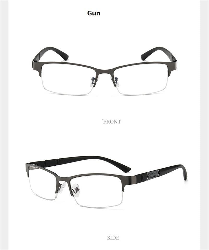 Lunettes de lecture semi-cerclées en alliage léger pour hommes et femmes avec demi-monture de qualité Lunettes de lecture pour hommes Nouvelle monture rétro