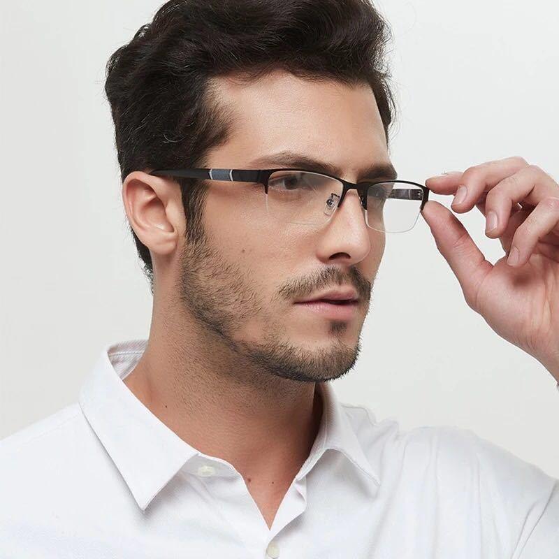 Lunettes de lecture semi-cerclées en alliage léger pour hommes et femmes avec demi-monture de qualité Lunettes de lecture pour hommes Nouvelle monture rétro