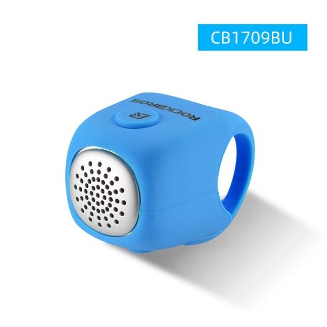 Klaxon électrique léger et portable pour vélo, klaxon de vélo de montagne, accessoires, 90 dB, coque en gel de silice pour guidon de vélo, klaxons électriques de vélo, klaxons de vélo résistants à l'eau, klaxons forts pour vélo, accessoires de vélo