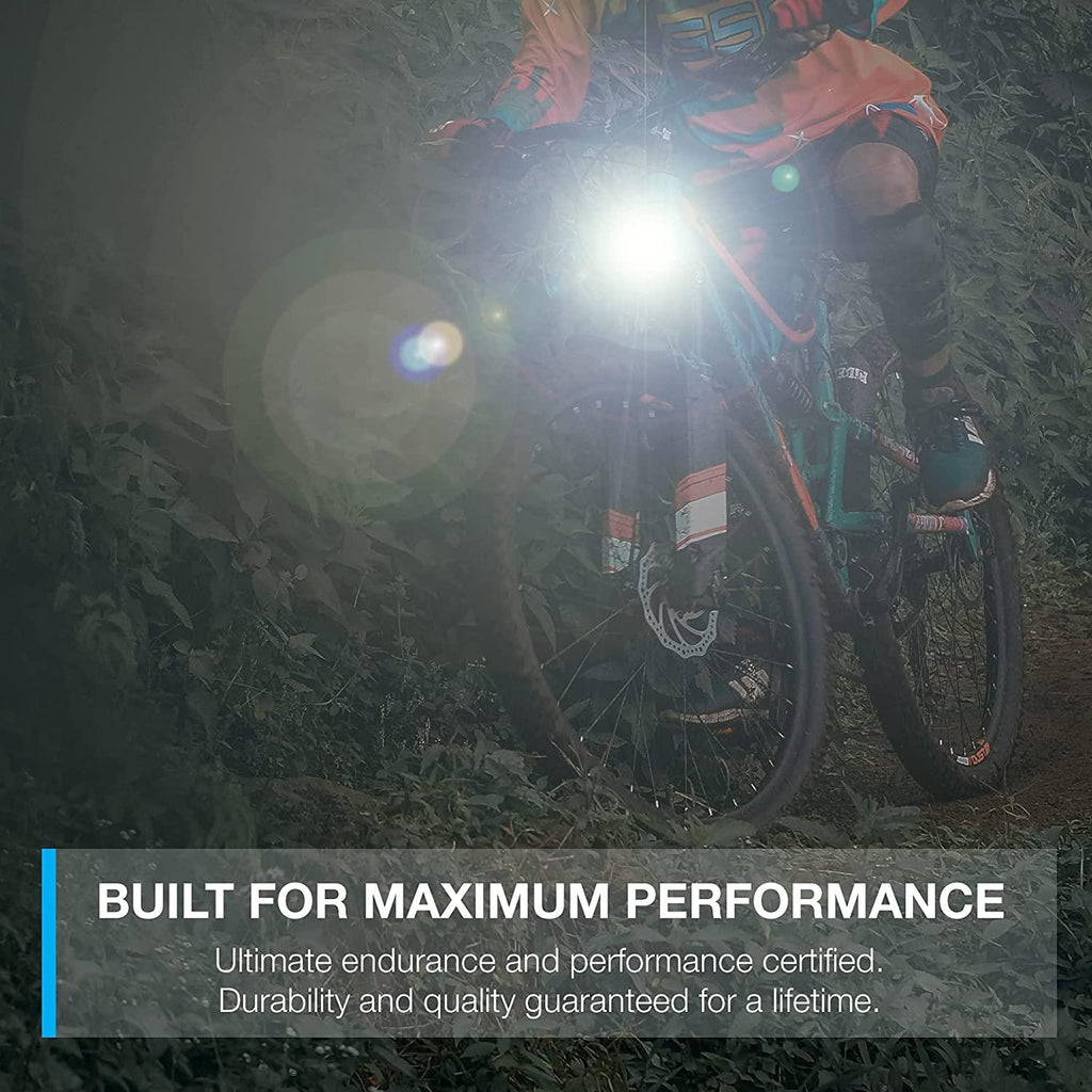 Ensemble d'éclairage de vélo USB rechargeable léger, phare avant super lumineux et feu arrière de vélo LED, 4 modes d'éclairage. Ensemble d'éclairage de vélo rechargeable USB, phare avant et feu arrière de vélo LED, batterie au lithium 650 mAh.