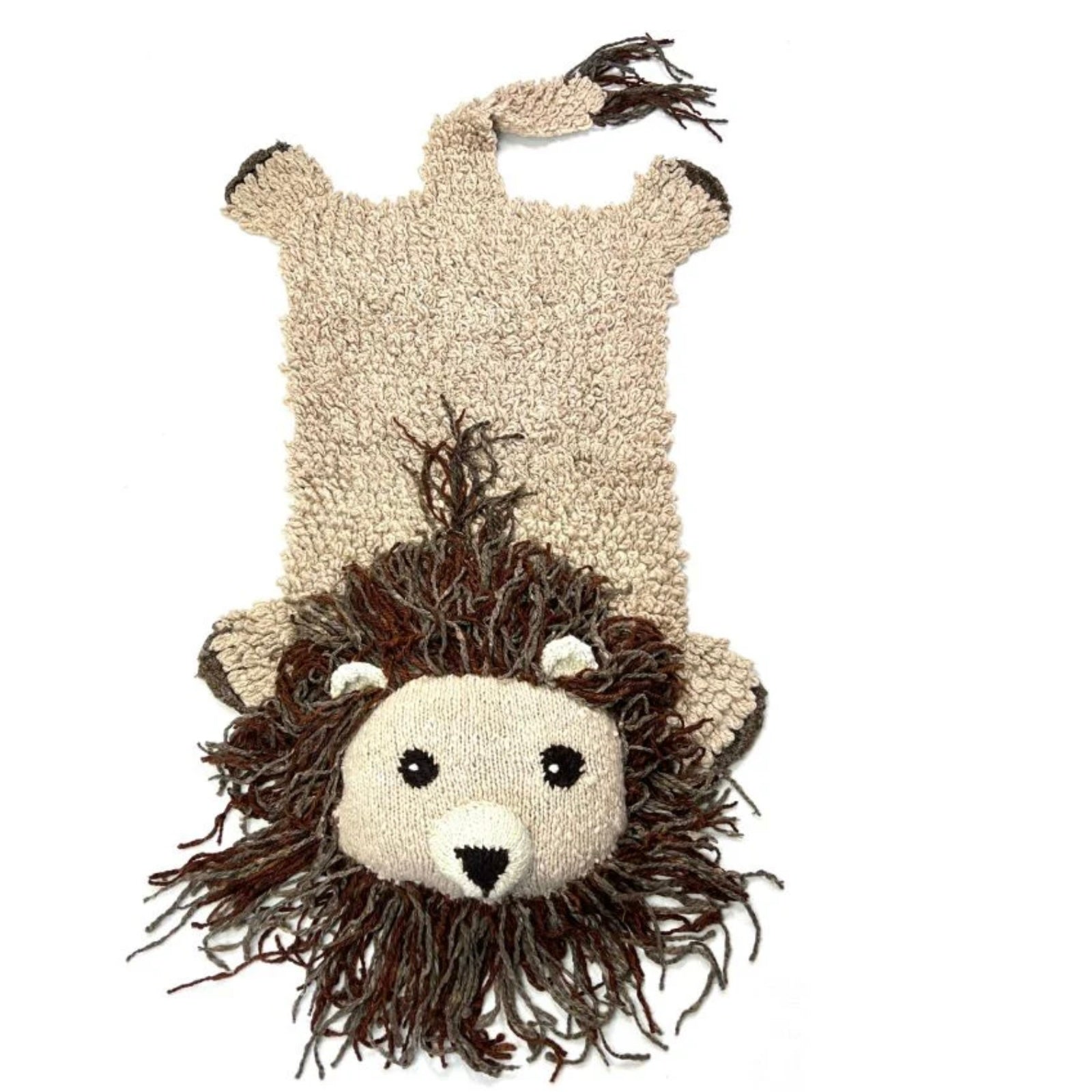 Tapis de jeu en laine biologique + Tapis de chambre d'enfant | Lion