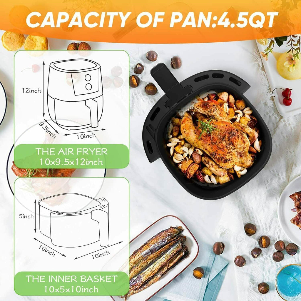 Friteuse à air 4,5 QT Four sans huile avec bouton rotatif Maison