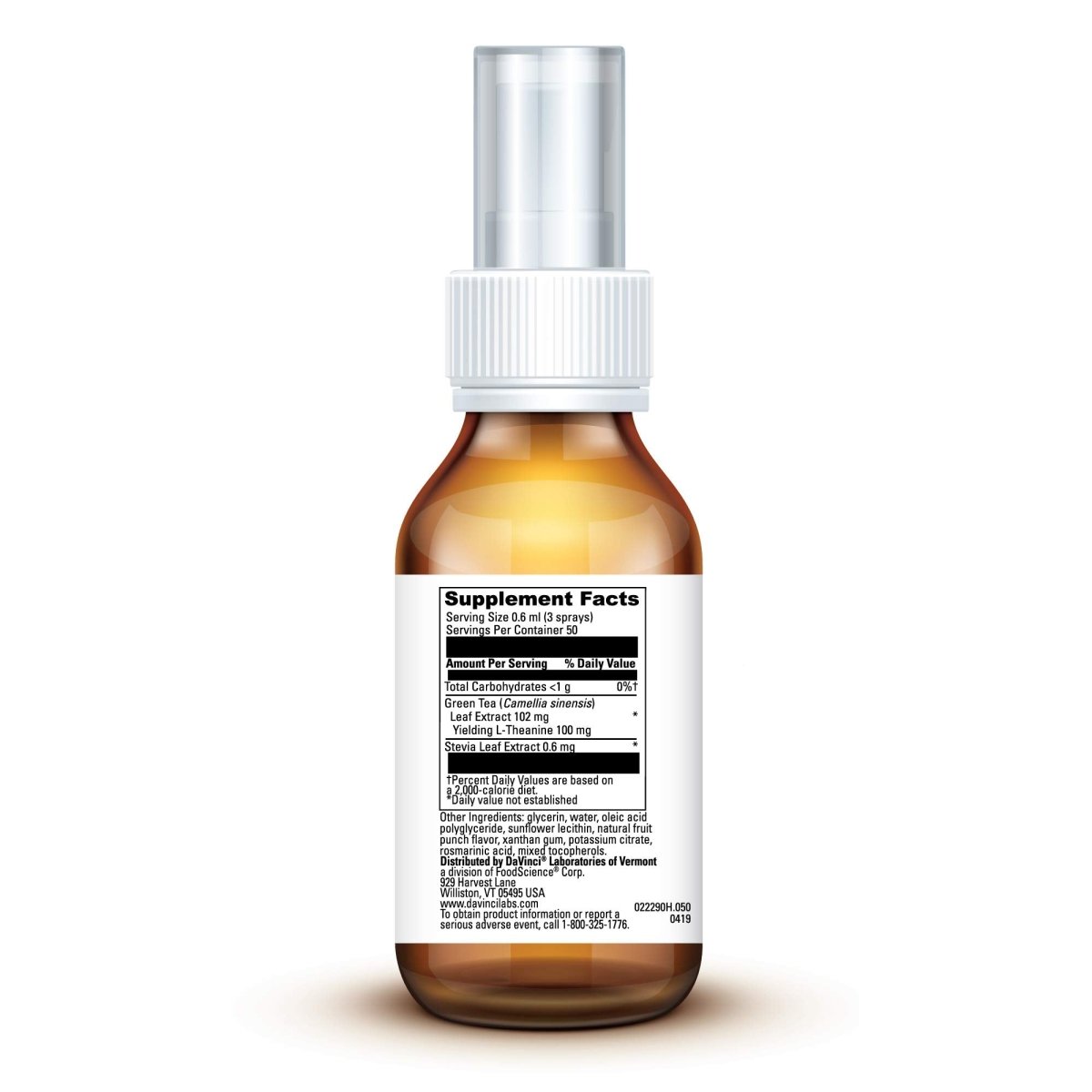 Little DaVinci Calm - Calming Supplement for Kids - Fruit Punch Flavor - 30 ml
