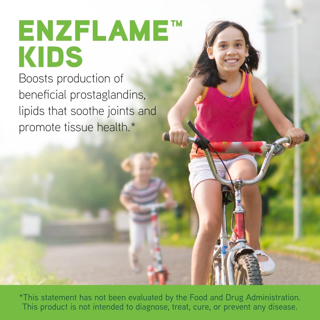 Little DaVinci Enzflame Kids - Complément alimentaire en poudre pour soutenir le confort musculaire et articulaire, la mobilité et la santé immunitaire - Saveur orange - 30 portions