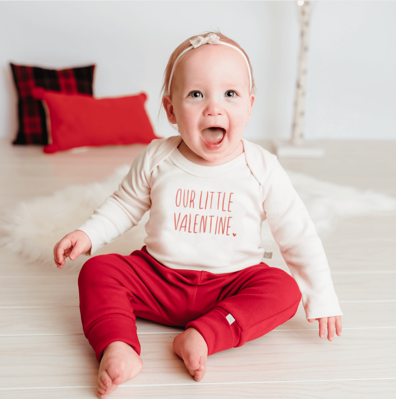 body à manches longues à motif | petite saint-valentin