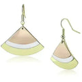 Boucles d'oreilles tricolores LO2661 – Fer rhodié + or + or rose