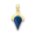 LOA618 Pendentif en laiton doré avec synthétique intégré