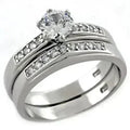 LOAS1008 Bague en argent sterling 925 rhodié avec AAA