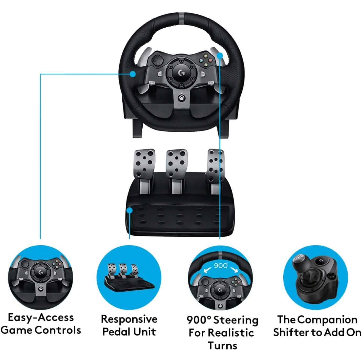 Volant de course Logitech G29 Driving Force et pédalier (reconditionnés)