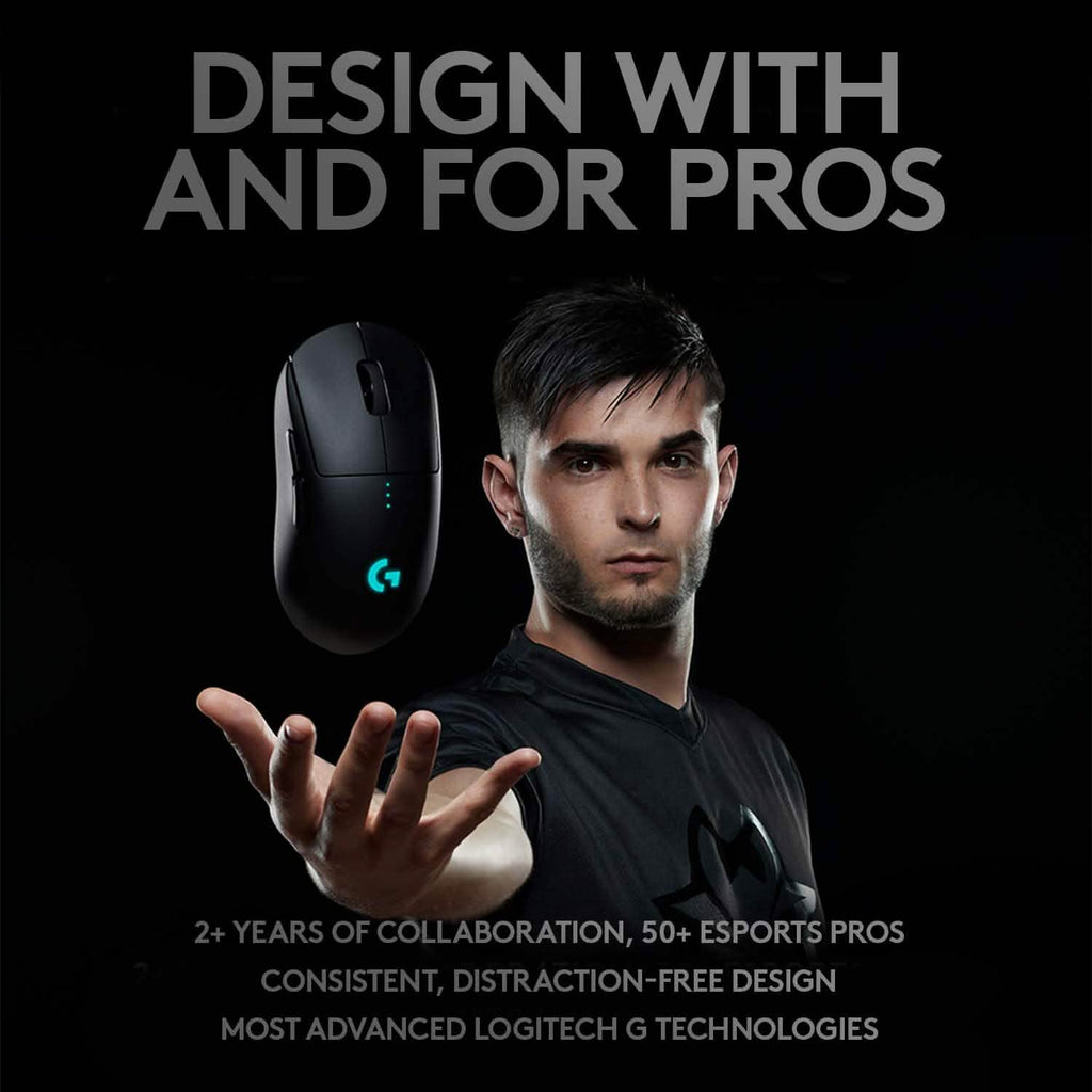 Souris de jeu FPS sans fil Logitech G Pro avec capteur de jeu avancé (reconditionnée)