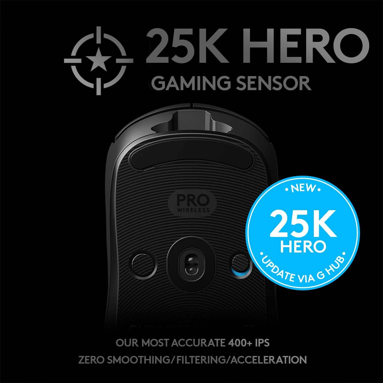 Souris de jeu FPS sans fil Logitech G Pro avec capteur de jeu avancé (reconditionnée)