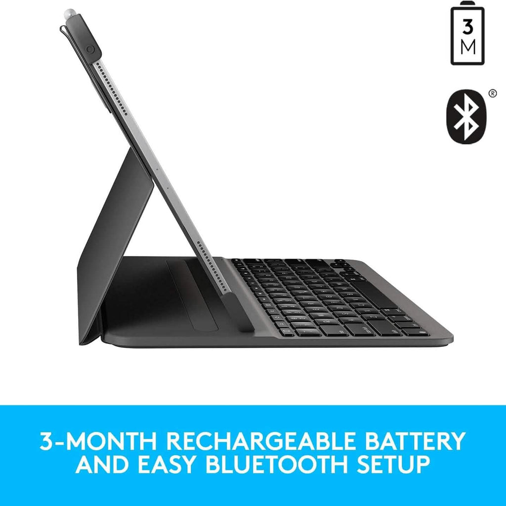 Étui clavier Bluetooth rétroéclairé Logitech SLIM FOLIO PRO pour iPad Pro 12,9 pouces (3e et 4e génération) (reconditionné)