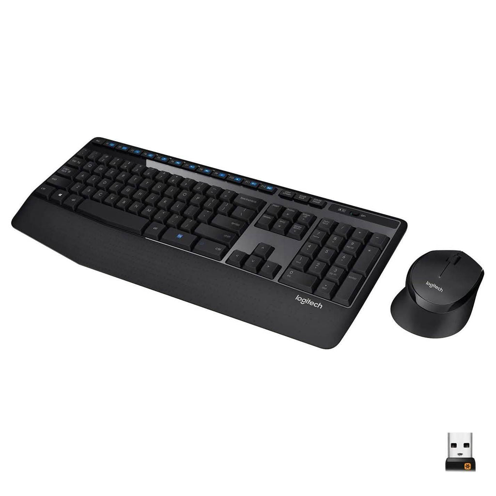 Clavier Logitech sans fil grand format avec souris confortable pour droitier (reconditionné)
