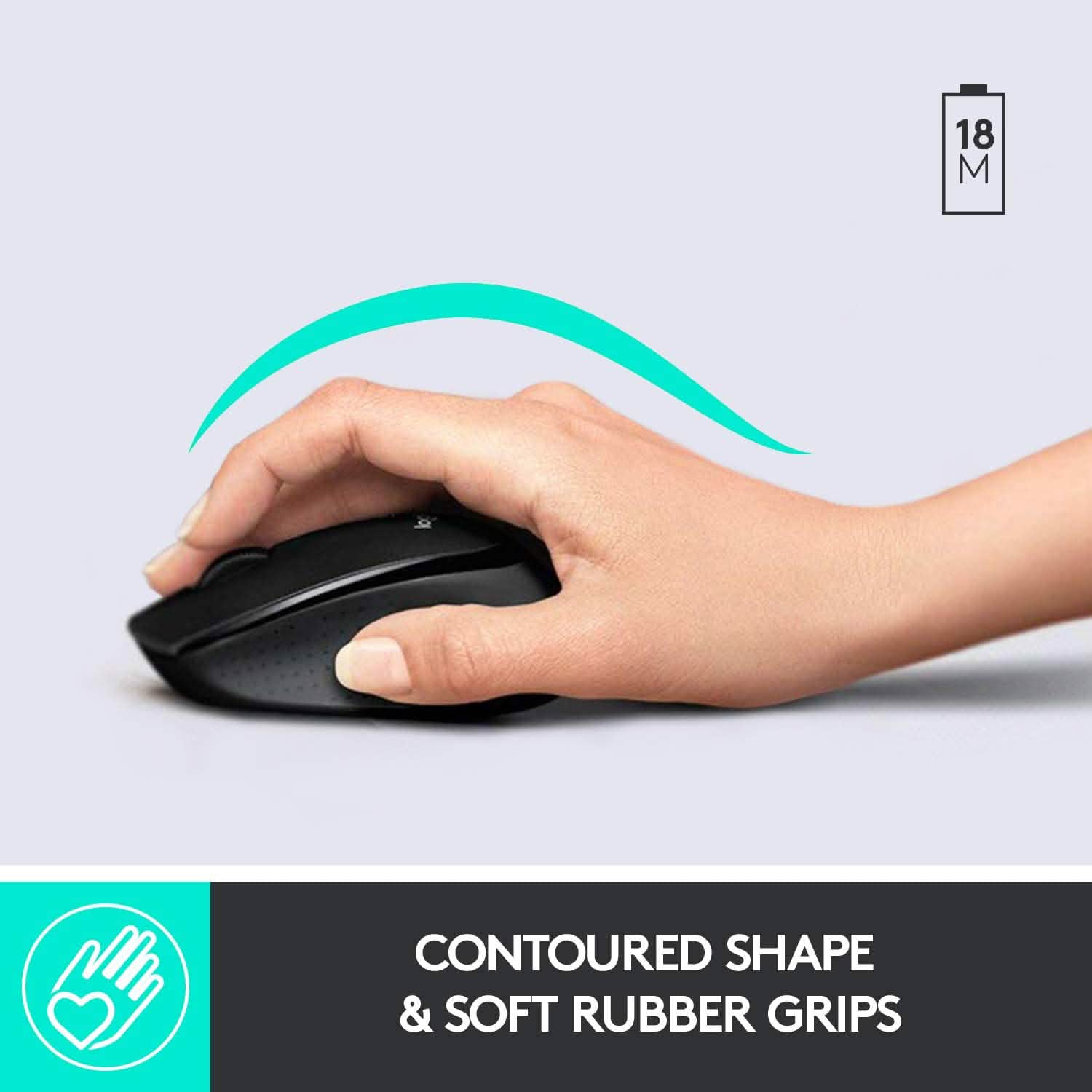 Clavier Logitech sans fil grand format avec souris confortable pour droitier (reconditionné)