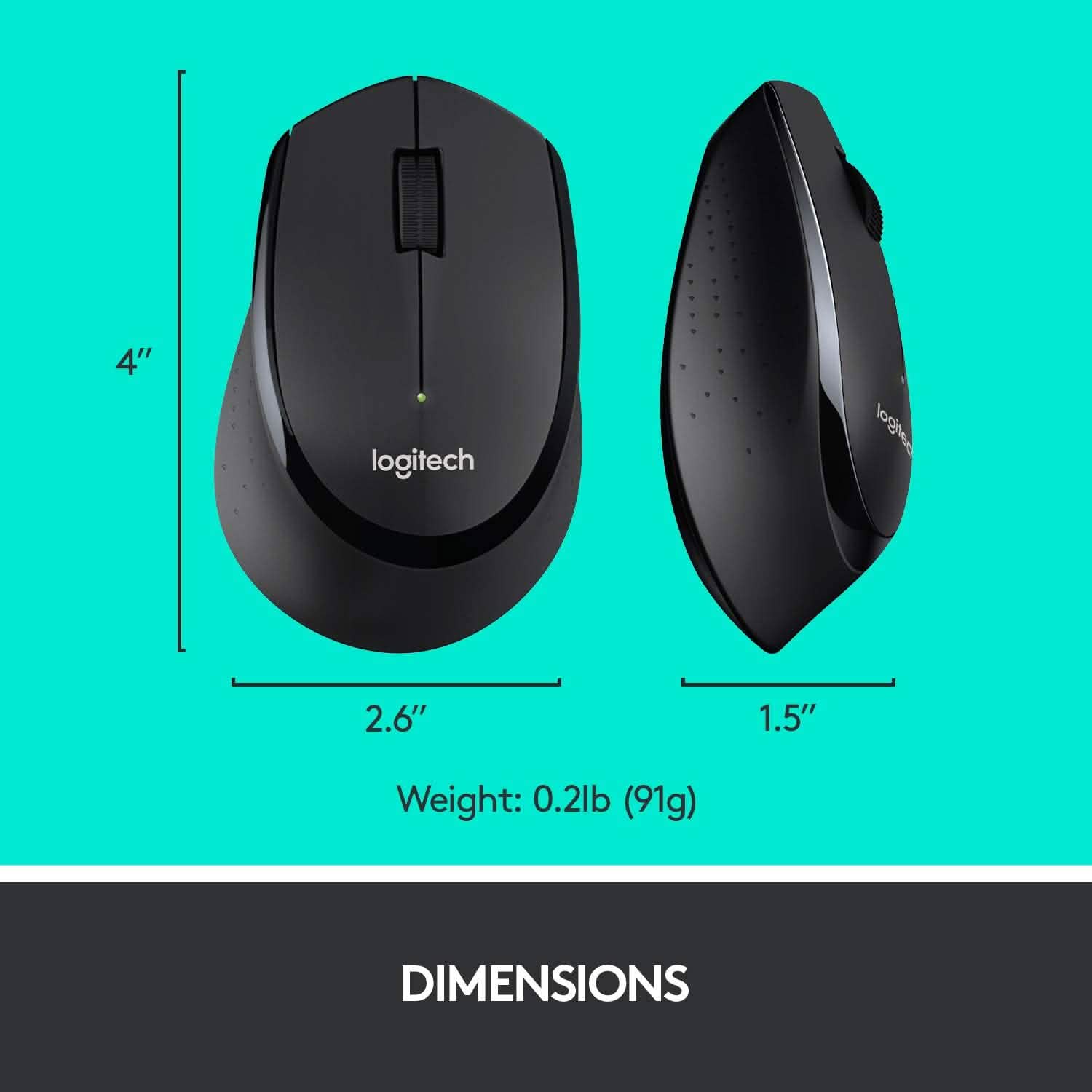 Clavier Logitech sans fil grand format avec souris confortable pour droitier (reconditionné)