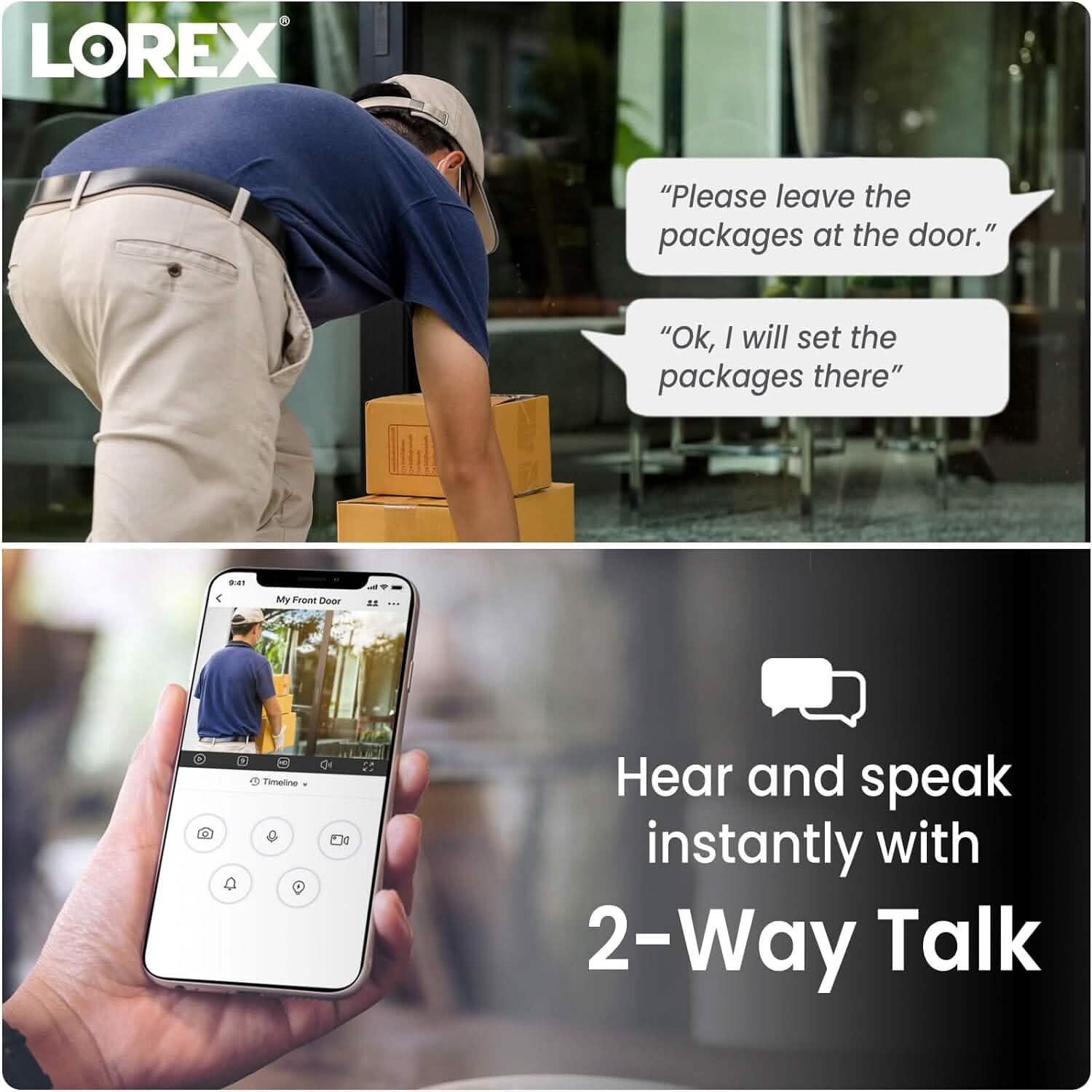 Caméra de sécurité IP 4K intérieure/extérieure Lorex (reconditionnée)