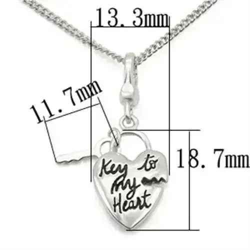 LOS430 - Pendentif en argent sterling 925 sans pierre