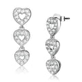 Boucles d'oreilles en argent 925 rhodié avec oxydes de zirconium AAA LOS722 - Femstylo