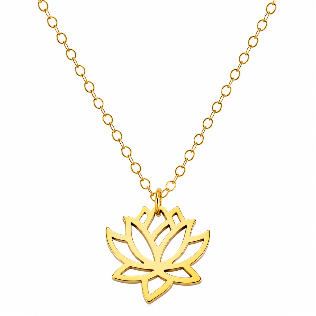 Lotus Flower Charm- Dainty 14k Gold Filled Jewelry