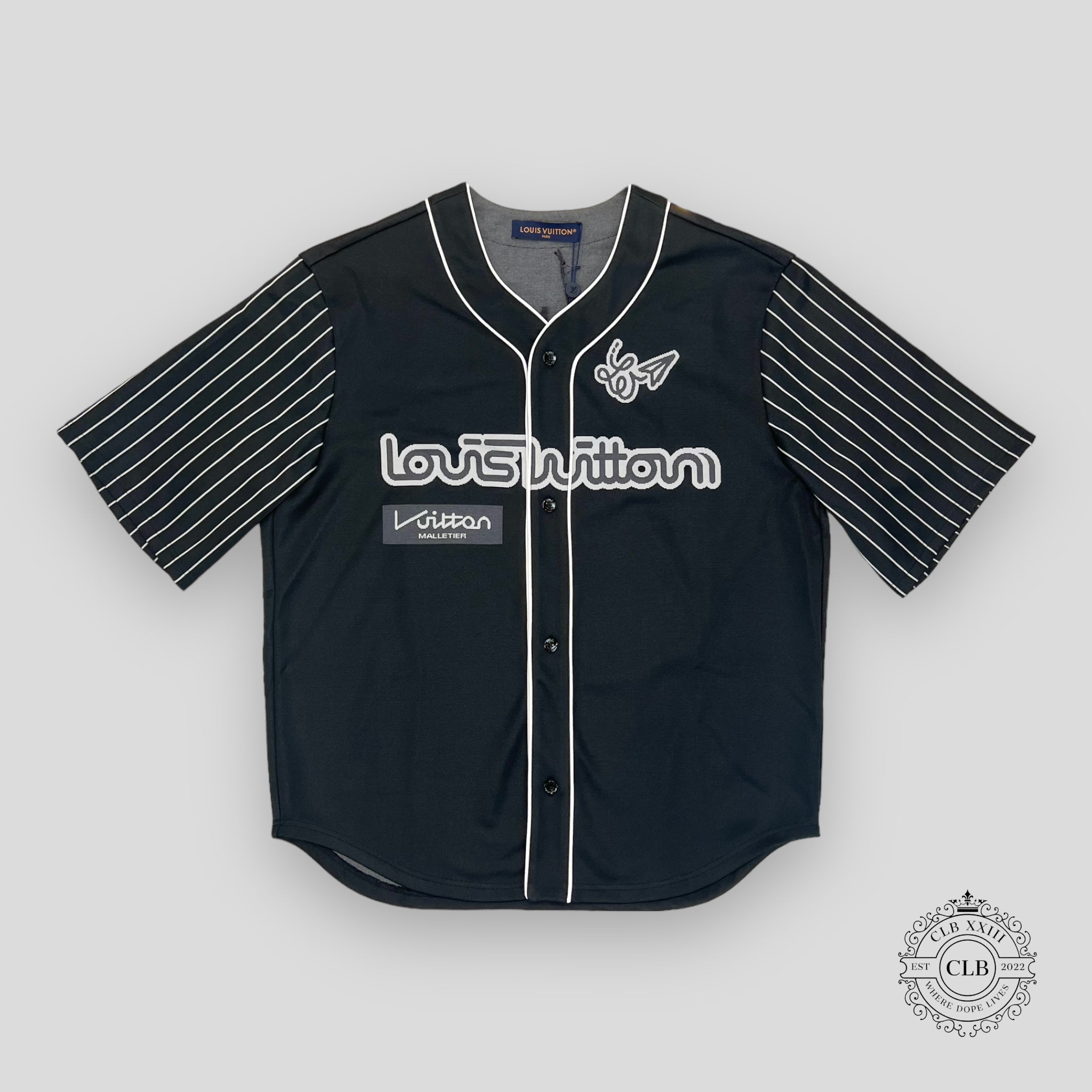 Chemise de baseball Louis Vuitton noire