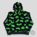 SWEAT À CAPUCHE EN JACQUARD ŒIL LOUIS VUITTON - NOIR/VERT