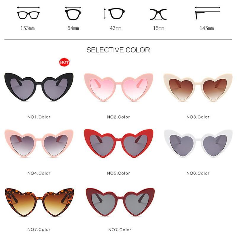 Lunettes de soleil Cœur pour femmes Lunettes de vue en métal pour femmes/hommes Lunettes de soleil pour femmes