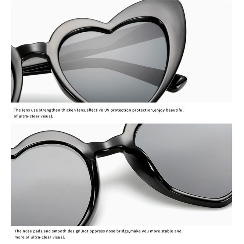 Lunettes de soleil Cœur pour femmes Lunettes de vue en métal pour femmes/hommes Lunettes de soleil pour femmes
