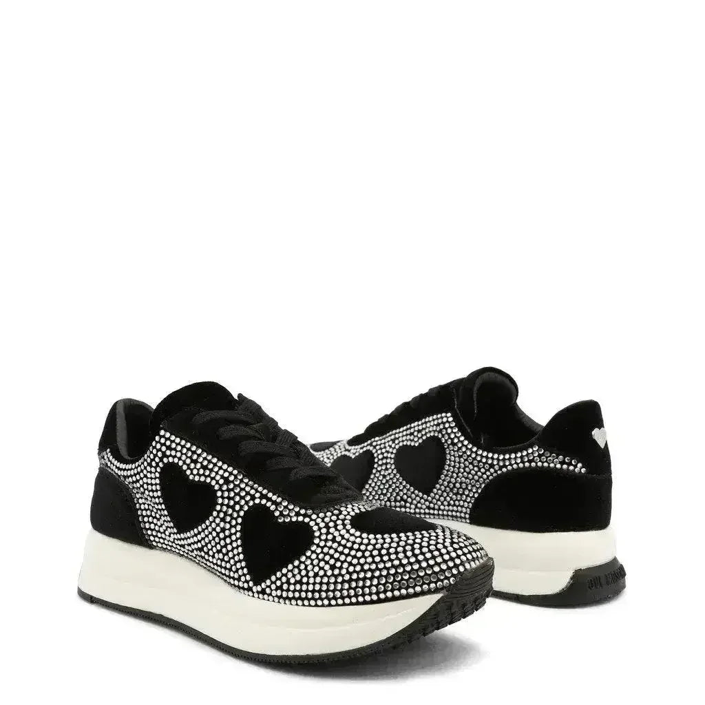 Baskets cœur strass – Noir