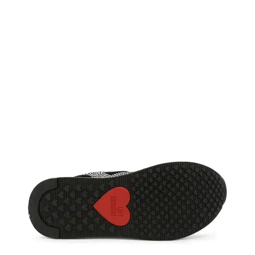 Baskets cœur strass – Noir
