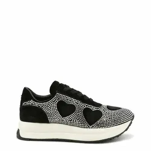 Baskets cœur strass – Noir