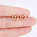 Boucles d'oreilles clous cœur en alliage Love