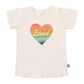 t-shirt imprimé | cœur arc-en-ciel adoré