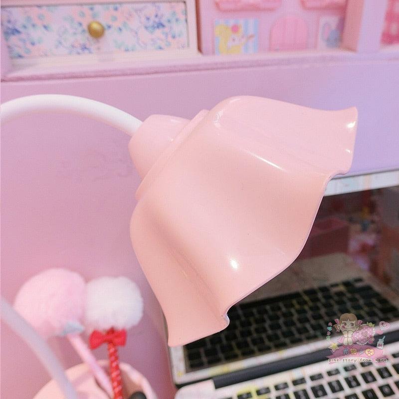 Belle Lampe de Lecture à Variateur 3 Niveaux avec Socle Porte-Stylo, Lampe de Bureau LED pour Étudiants, Lampe de Chevet Rechargeable pour Filles pour Chambre et Salle d'Étude, Jolies Lampes d'Étude pour Décoration de Chambre