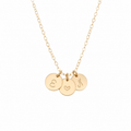 Lovers Initial Disc Necklace - 14k Gold Filled
