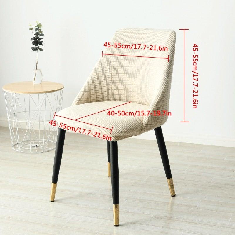 Housse de chaise amovible et lavable en molleton polaire pour accoudoir bas et dossier incurvé, housse de siège amovible et lavable en élasthanne extensible anti-poussière pour hôtel, maison, banquet, cérémonie, bureau, mariage