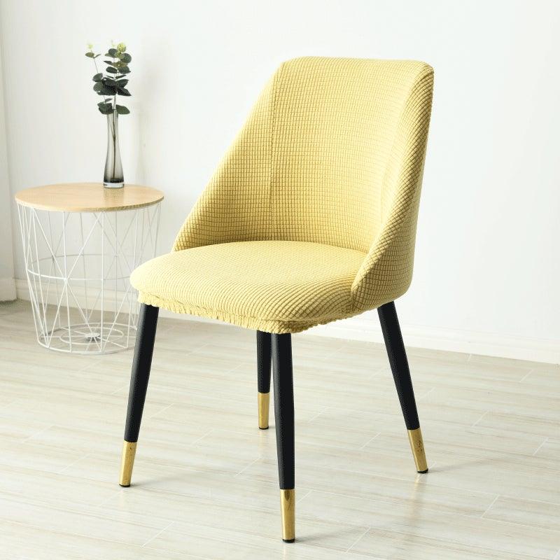 Housse de chaise amovible et lavable en molleton polaire pour accoudoir bas et dossier incurvé, housse de siège amovible et lavable en élasthanne extensible anti-poussière pour hôtel, maison, banquet, cérémonie, bureau, mariage