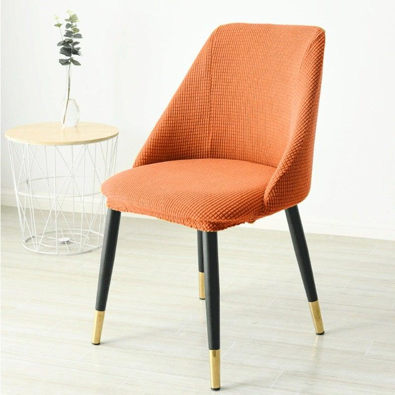Housse de chaise amovible et lavable en molleton polaire pour accoudoir bas et dossier incurvé, housse de siège amovible et lavable en élasthanne extensible anti-poussière pour hôtel, maison, banquet, cérémonie, bureau, mariage