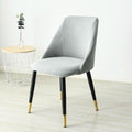 Housse de chaise amovible et lavable en molleton polaire pour accoudoir bas et dossier incurvé, housse de siège amovible et lavable en élasthanne extensible anti-poussière pour hôtel, maison, banquet, cérémonie, bureau, mariage