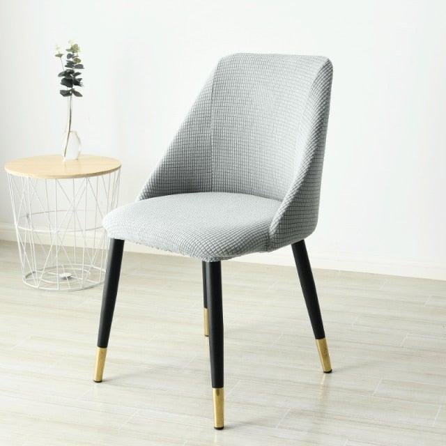 Housse de chaise amovible et lavable en molleton polaire pour accoudoir bas et dossier incurvé, housse de siège amovible et lavable en élasthanne extensible anti-poussière pour hôtel, maison, banquet, cérémonie, bureau, mariage